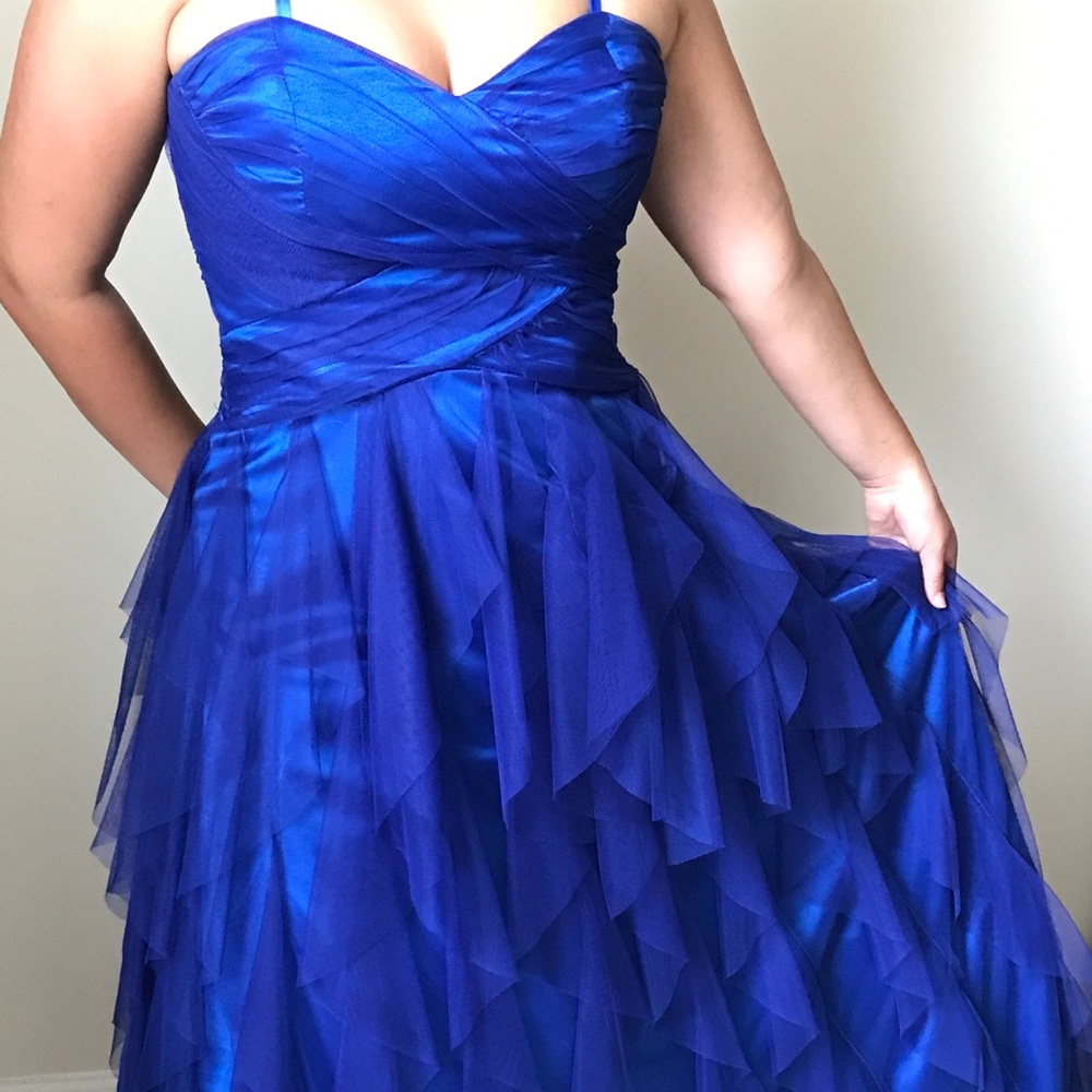 PROM DRESS Roberta Vintage: Royal Blue  - Full length.